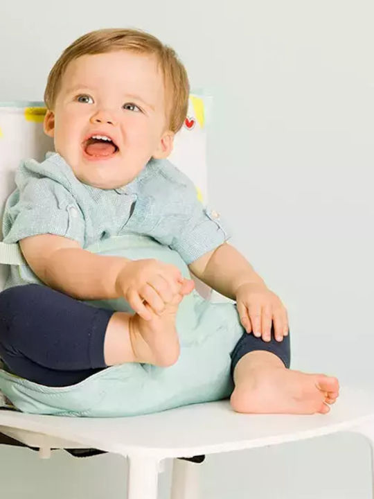 Baby to Love Portable Fabric Booster Seat for Chair Stars Happy Lemon