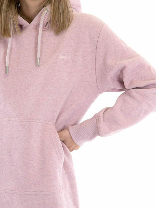 Mini Sport Dress Long Sleeve Hooded Pink