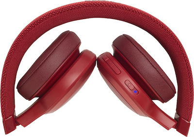 JBL Live 400BT Ασύρματα/Ενσύρματα On Ear Ακουστικά με 24 ώρες Λειτουργίας Κόκκινα