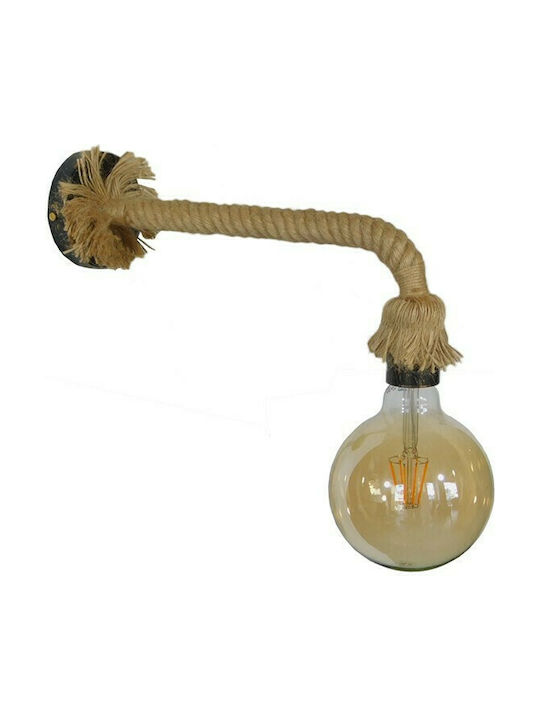 GloboStar Cenadel Vintage Leuchte Wand mit Fassung E27 Braun 10x15cm