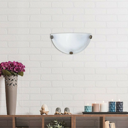 Rabalux Alabastro Classic Lamp Wall with Socket E27 White 30x17x9cm