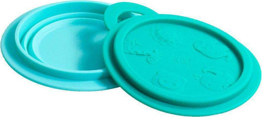 Marcus & Marcus Silicone Bowl with Foldable Lid Turquoise
