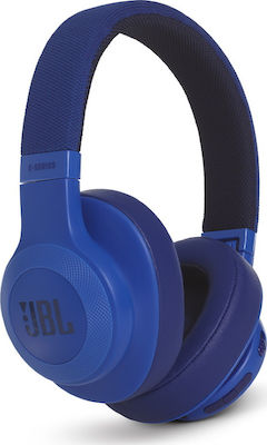 JBL E55BT Ασύρματα/Ενσύρματα Over Ear Ακουστικά με 20 ώρες Λειτουργίας Μπλε