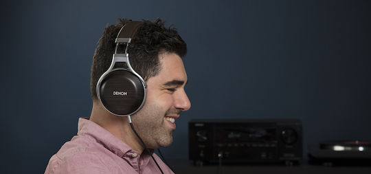 Denon AH-D5200 Ενσύρματα Over Ear Ακουστικά Καφέ