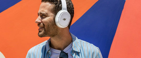 iFrogz Airtime Vibe Bluetooth Wireless Over Ear Headphones with 30 hours of Operation Gray / White