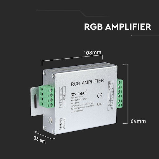 V-TAC Signalverstärker RGB 144/288W 12/24V - RGB 144/288W 12/24V 3309