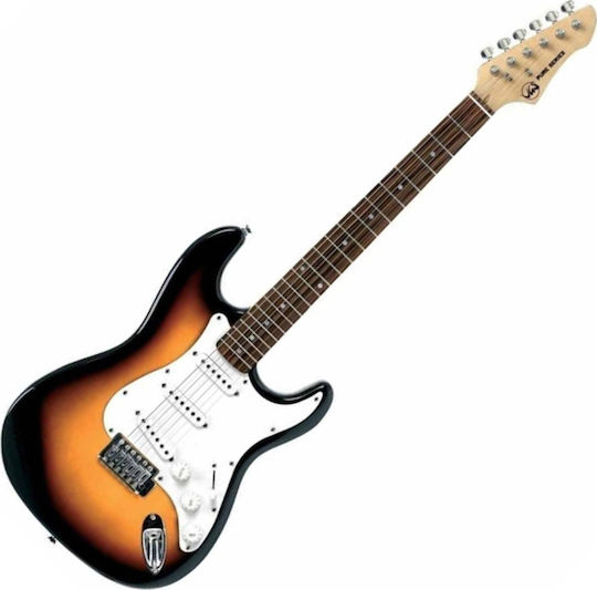 Gewa RC-100 Electric Guitar Stratocaster with SSS Pickup Configuration 3-Tone Sunburst