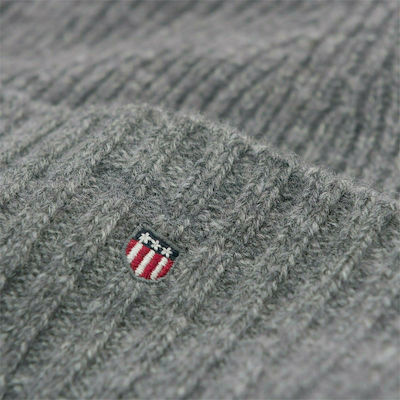 Beanie Beanie with Rib Knit in Gray color