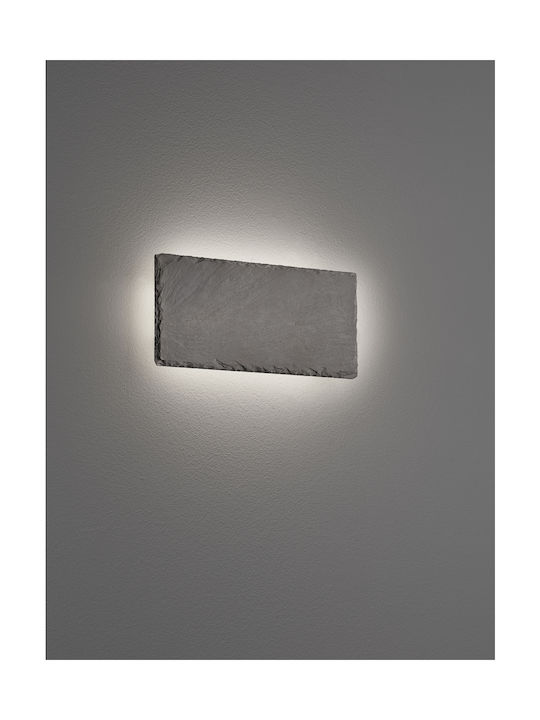 Trio Lighting Raven Modern Lamp Wall with Integrated LED and Warm White Light Black 25x12cm