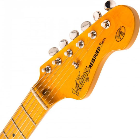 Vintage V6M ReIssued Ηλεκτρική Κιθάρα ST Style με SSS Διάταξη Μαγνητών Sunburst