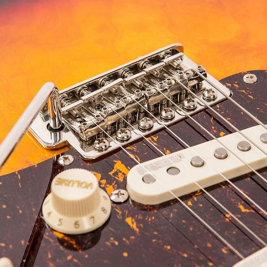 Vintage V6M ReIssued Ηλεκτρική Κιθάρα ST Style με SSS Διάταξη Μαγνητών Sunburst