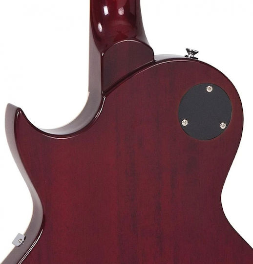 Vintage V100 ReIssued Electric Guitar Single cut with HH Pickup Configuration Cherry Sunburst