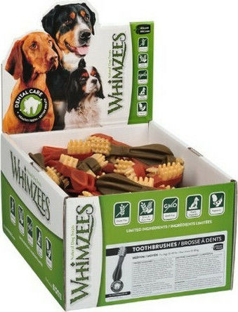 Whimzees Toothbrush Star Medium Dental Treats Dog for Medium Breeds 1pcs