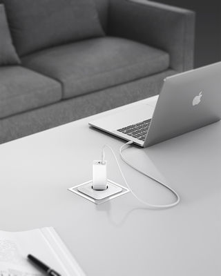 Veger Charger Without Cable with USB-A Port and USB-C Port 65W Power Delivery / Quick Charge 3.0 White (028086)