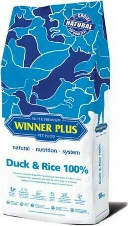 Winner Plus Duck & Rice 18kg Ξηρά Τροφή Διαίτης για Ενήλικους Σκύλους με Ρύζι και Πάπια