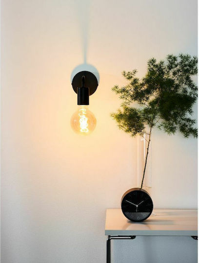 Lucide Lightning Vintage Lamp Wall with Socket E27 Black