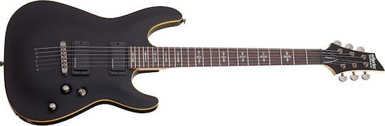 Schecter Demon-6 ABSN Electric Guitar Stratocaster with HH Pickup Configuration Aged Black Satin
