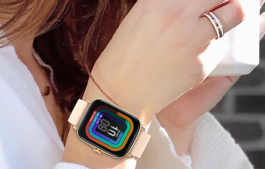 Colmi P8 Plus 43mm Smartwatch με Παλμογράφο (Χρυσό)