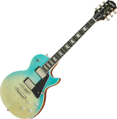 Epiphone Electric Guitar Modern Figured with HH Pickups Layout, Ebony Fretboard in Caribbean Blue Fade