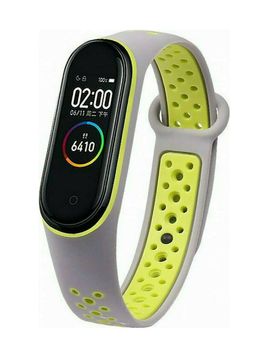 Hurtel Dots Λουράκι Σιλικόνης Gray Green (Mi Smart Band 5/Mi Smart Band 6)