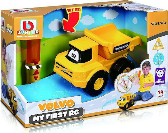 Bburago BB Junior My First RC Volvo Dump Truck Τηλεκατευθυνόμενο Δομικό Όχημα Κίτρινο