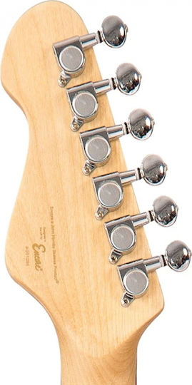 Encore E6 Elektrische Gitarre Stratocaster mit SSS Tonabnehmerkonfiguration Vintage White