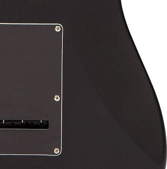 Vintage V6H ReIssued Electric Guitar Stratocaster with SSS Pickup Configuration Boulevard Black