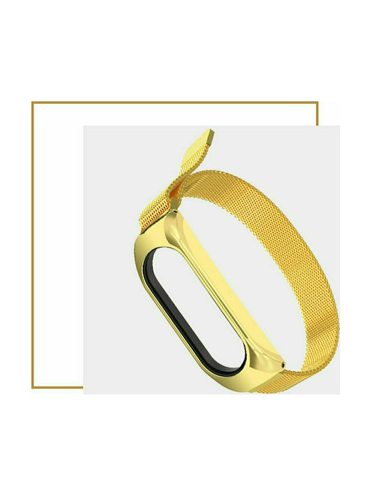 Hurtel Λουράκι Μεταλλικό Χρυσό (Mi Smart Band 5/Mi Smart Band 6)