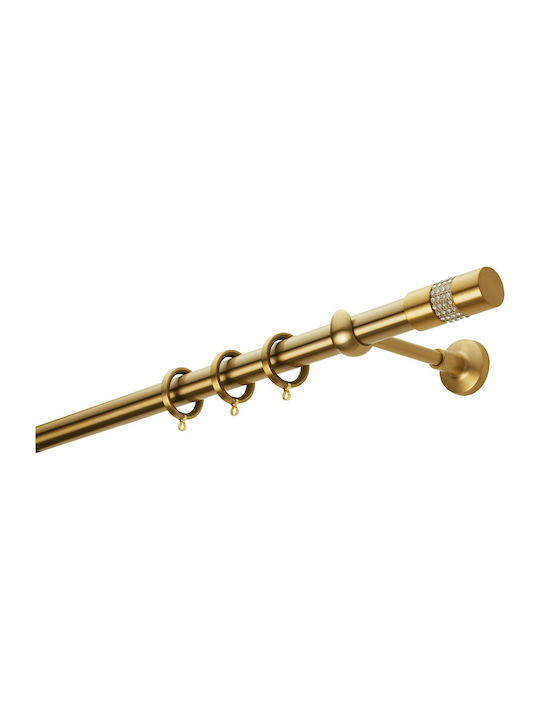 Zogometal Metallic Curtain Pole Double with Rail Φ25mm 160cm Oro Matt