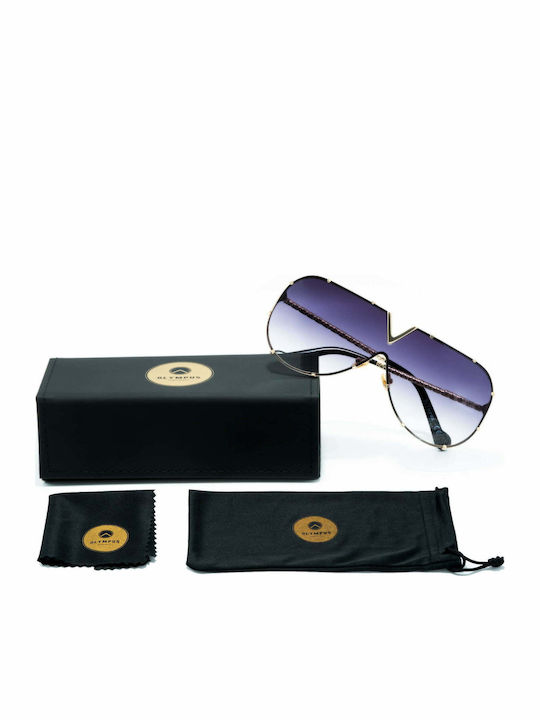 Olympus Sunglasses Virginia Γυναικεία Γυαλιά Ηλίου με Μεταλλικό Σκελετό Gold / Black 01-065