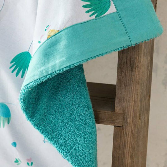 Nima Chirpy Kids Beach Towel Light Blue 75x75cm