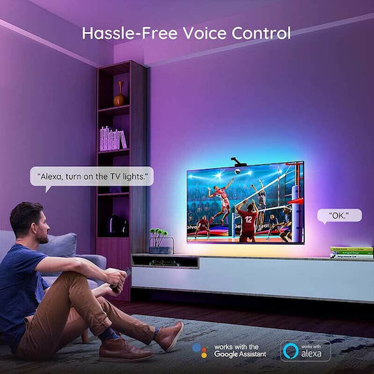 Govee Smart Ταινία LED Immersion Wi-Fi Τηλεόρασης 12V RGB Φως 3.8m με Τροφοδοτικό & WiFi Controller