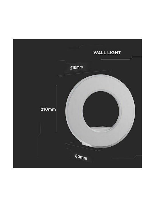 V-TAC Modern Lumină de Perete cu LED Integrat și Lumină Alb Natural 21cm