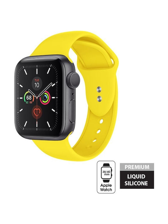 Crong Liquid Strap Silicone with Pin Yellow (Apple Watch 38/40/41/42mm) CRG-40LQB-YEL