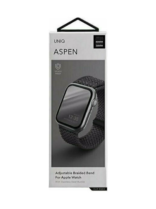 Uniq Aspen Braided Λουράκι Υφασμάτινο Granite Grey (Apple Watch 38/40/41mm)