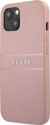 Guess Saffiano Umschlag Rückseite Kunststoff Rosa (iPhone 13) GUHCP13MPSASBPI