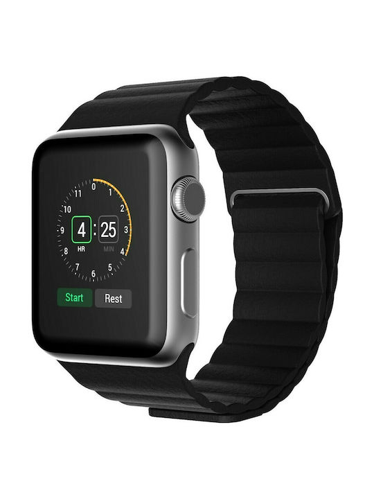 COTEetCI Magnet Λουράκι Δερματίνης Μαύρο (Apple Watch 38/40/41mm)