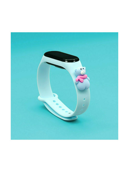 Hurtel Christmas Holidays Strap Silicone with Pin Blue Bear (Mi Smart Band 5/Mi Smart Band 6)