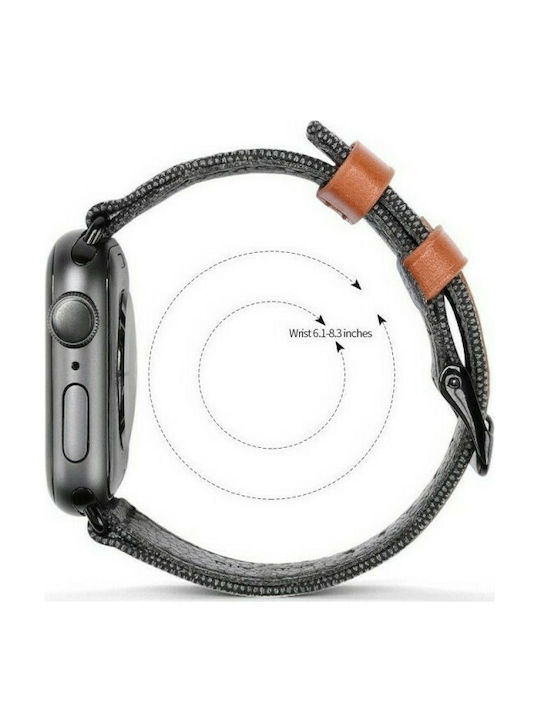 Dux Ducis Canvas Strap Strap Fabric Black (Apple Watch 38/40/41/42mm)