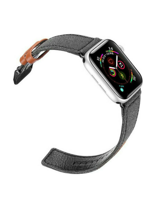Dux Ducis Canvas Strap Strap Fabric Black (Apple Watch 38/40/41/42mm)