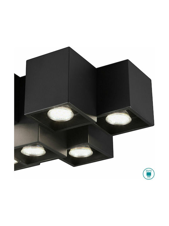 Trio Lighting Fernando Spot with 6 Lights and with Socket GU10 in Black Color