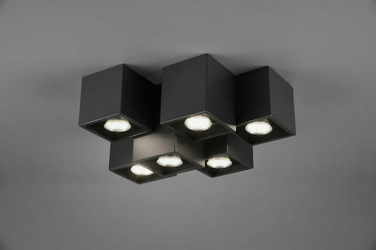 Trio Lighting Fernando Σποτ με 6 Φώτα και με Ντουί GU10 σε Μαύρο Χρώμα