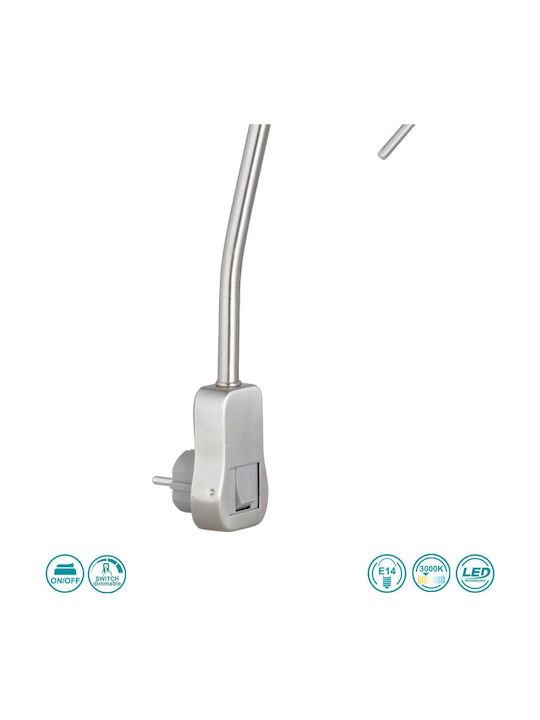 Trio Lighting Levisto Μονό Σποτ με Ντουί E14 σε Ασημί Χρώμα