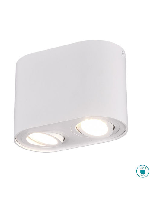 Trio Lighting Cookie Double Spot GU10 White