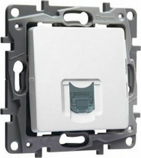 Legrand Niloe Front Single Network Socket RJ45 Cat6 White 764573