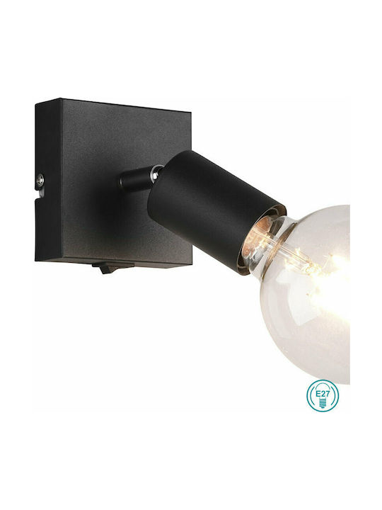 Trio Lighting Vannes Einzel Spot mit Fassung E27 in Schwarz Farbe