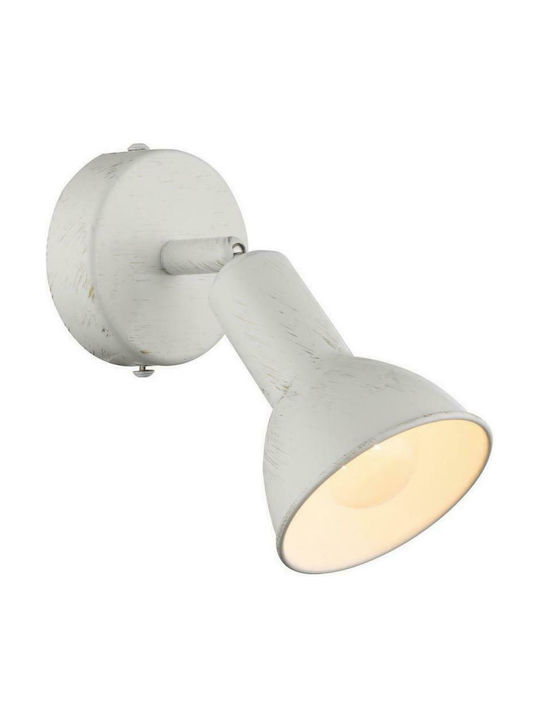 Globo Lighting Caldera Single Spot with Socket E14 in White Color