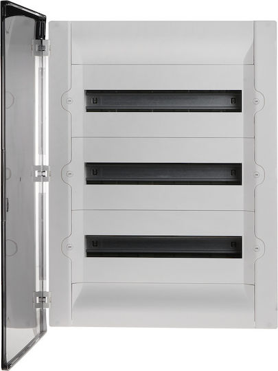 Legrand Practibox 3 Elektrischer Sicherungskasten Gemauert, 3 Reihen, 18 Elemente B422xH592xT91mm