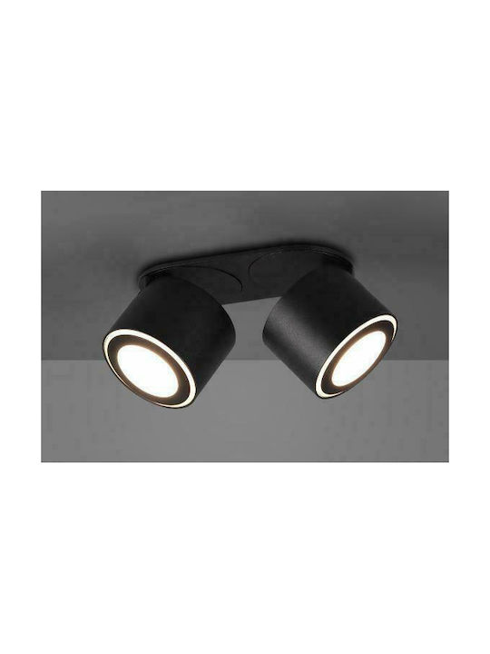 Trio Lighting Taurus Double LED Warm White Spot in Black Color