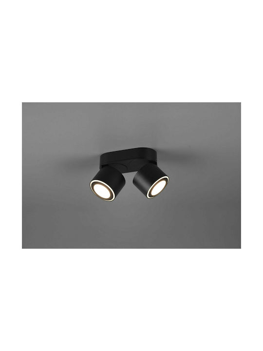 Trio Lighting Taurus Double LED Warm White Spot in Black Color